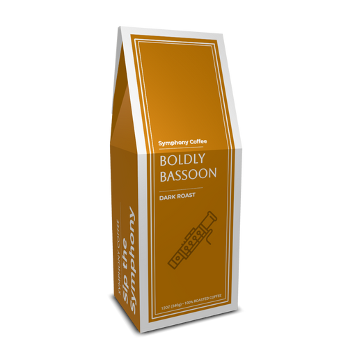 Symphony Coffee Boldly Bassoon packaging front