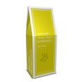 Yellow coffee bag labeled 'Maestro's Morning' from Symphony Coffee on a white background