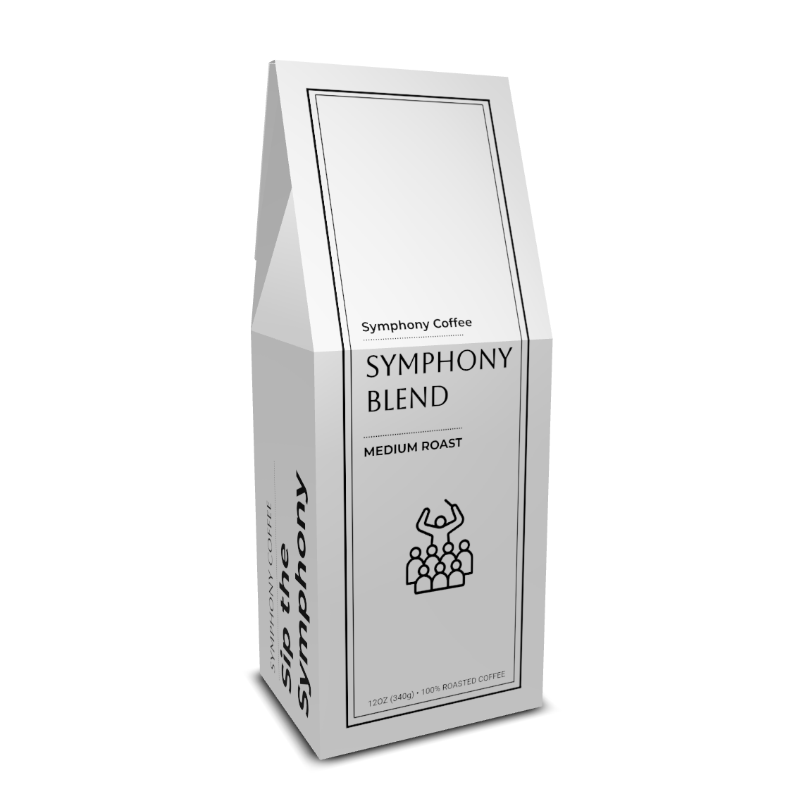 Symphony Coffee Symphony Blend packaging on a white background